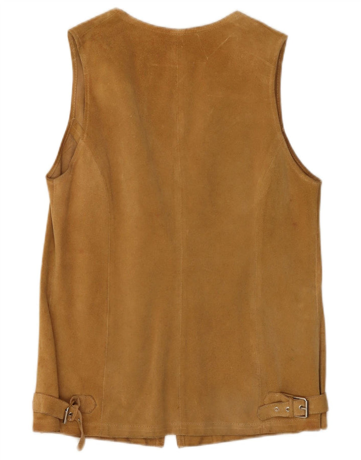 Conbipel Damen Wildlederweste IT 44 Mittelbraunes Leder