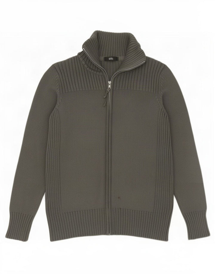 Marks & Spencer Herren-Cardigan mit durchgehendem Reißverschluss, Mittelkhaki