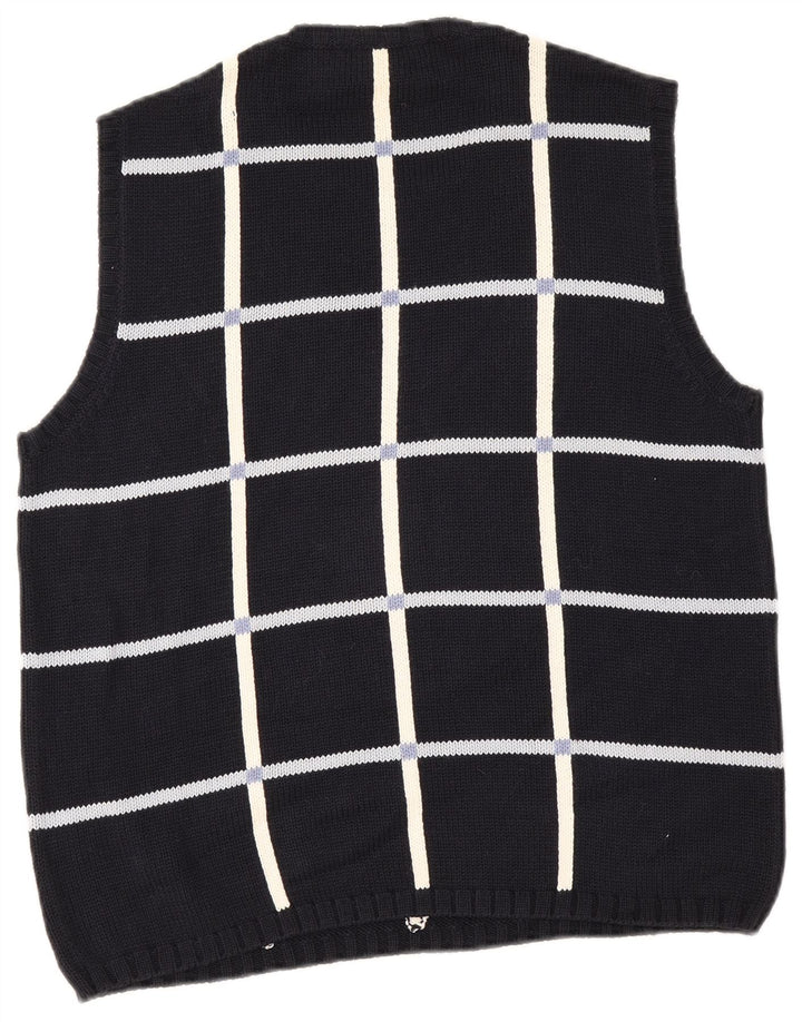 Massino Rebecchi Herren Alpha Vest Tank Top IT 50 Medium Navy Blue Geometrisch