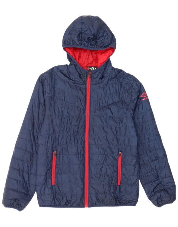 Umbro Herren-Jacke mit Kapuze, gepolstert, UK 40, Größe L, Marineblau, Polyester