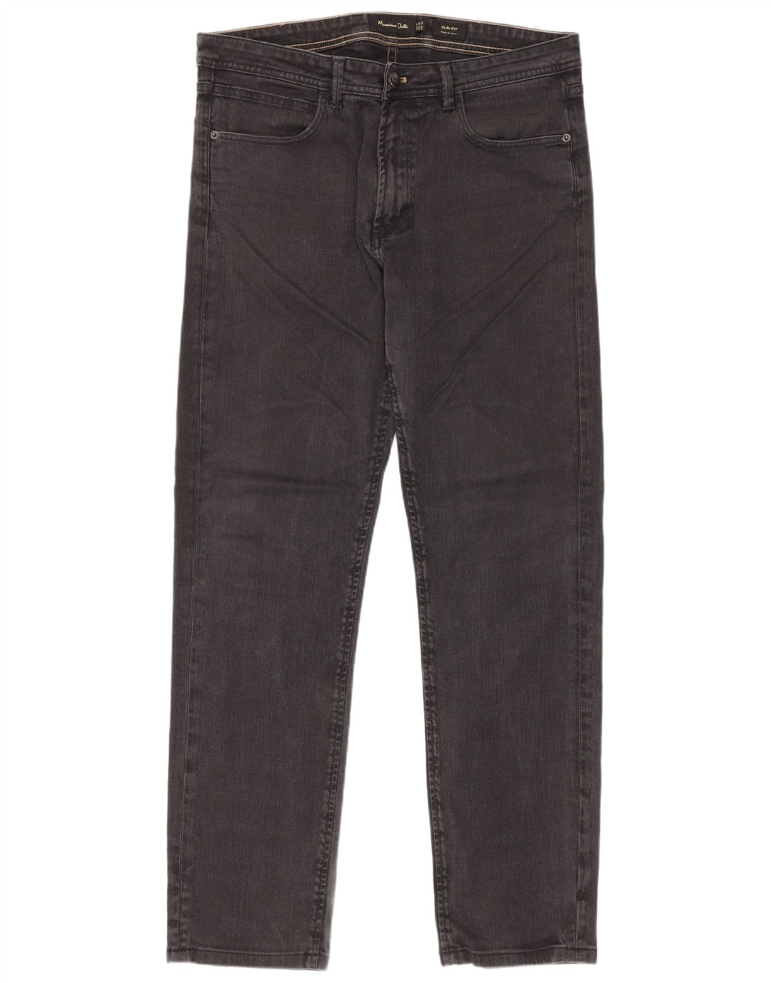 Massimo Dutti Herren Slim Jeans EU 42 Large W32 L30 Graue Baumwolle