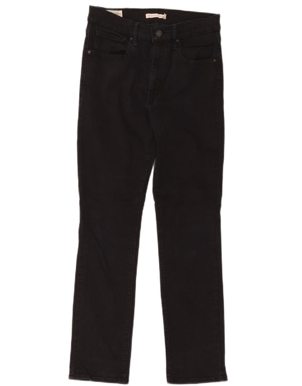 Levi's Damen 724 High Rise Super Skinny Jeans W30 L30 Schwarz Baumwolle