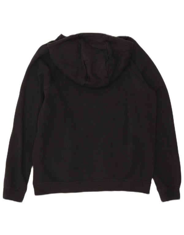 Nike Womens Graphic Oversized Hoodie Pullover UK 10 Small Schwarze Baumwolle