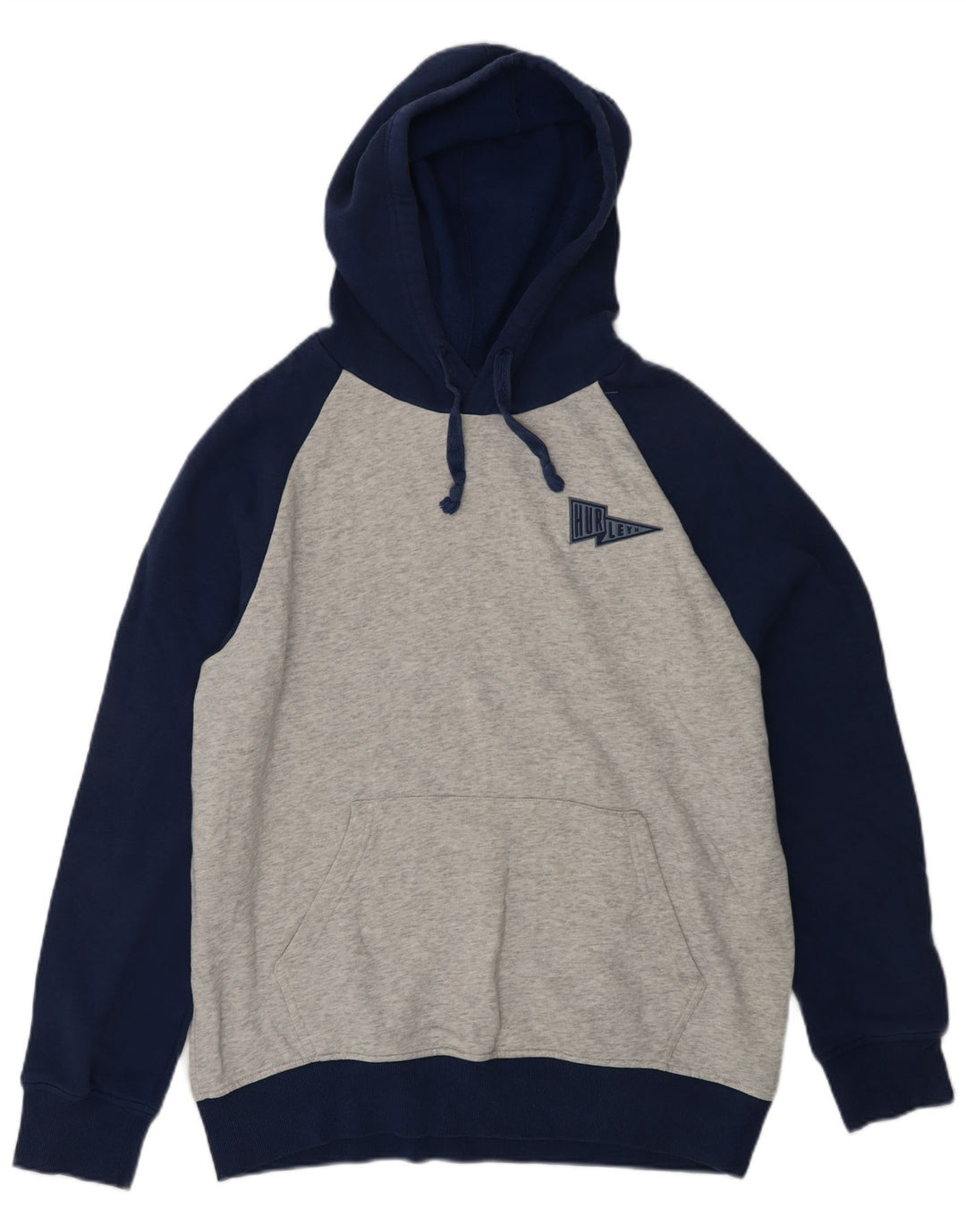 HURLEY Herren-Kapuzenpullover aus mittelgrauer Colourblock-Baumwolle