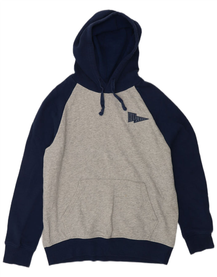 HURLEY Herren-Kapuzenpullover aus mittelgrauer Colourblock-Baumwolle