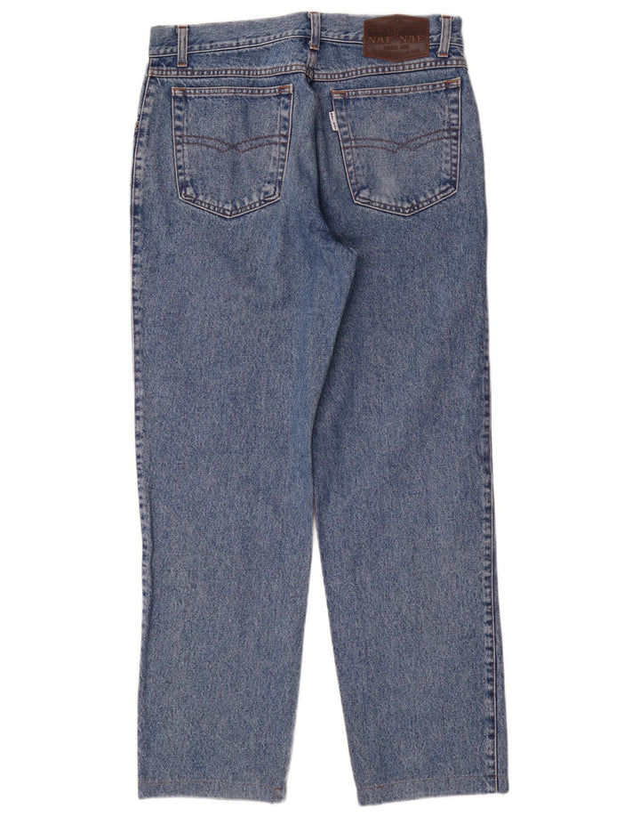 Naf Herren Straight Jeans W34 L30 Blaue Baumwolle