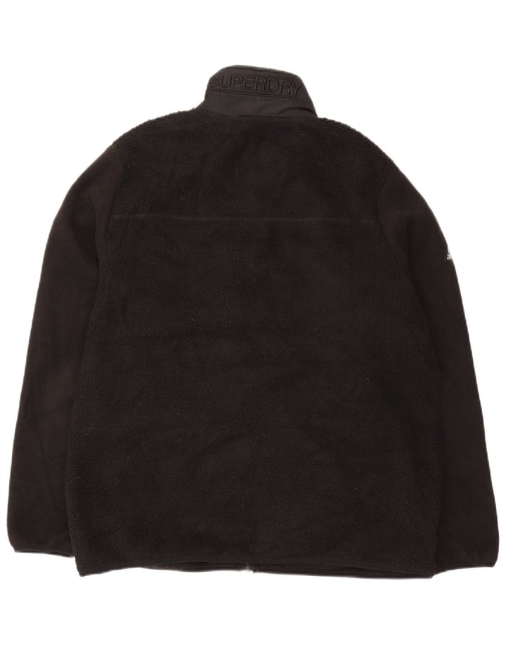 Superdry Herren Fleecejacke UK 44 2XL Schwarz Polyester