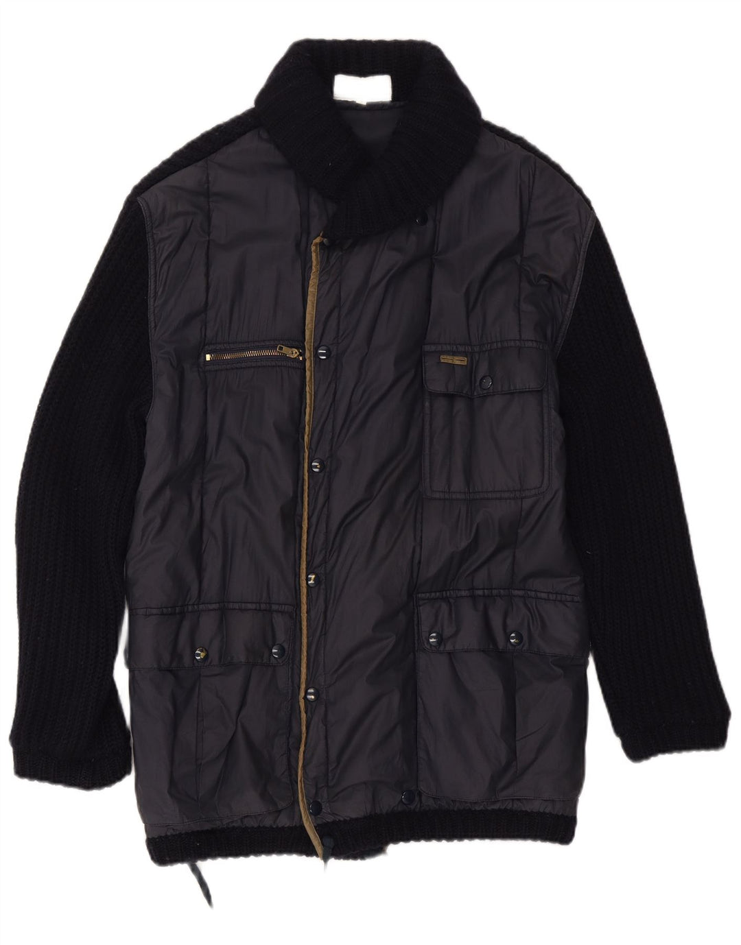 Iceberg Herren-Utility-Jacke UK 38 Medium Marineblaue Wolle