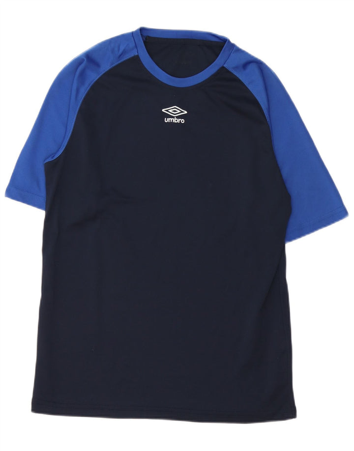 Umbro Herren T-Shirt Top Small Marineblau Colourblock Polyester