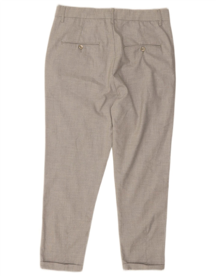 Zara Herren Pegged Chino Hose EU 40 Medium W31 L24 Grau Polyester