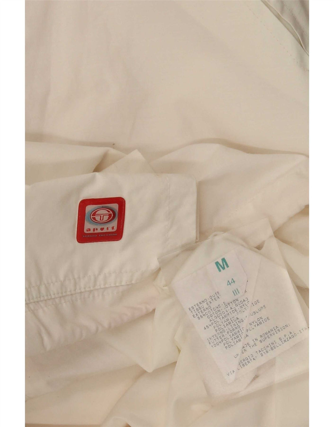 Sergio Tacchini Damen Windjacke UK 14 Mittelweiße Baumwolle