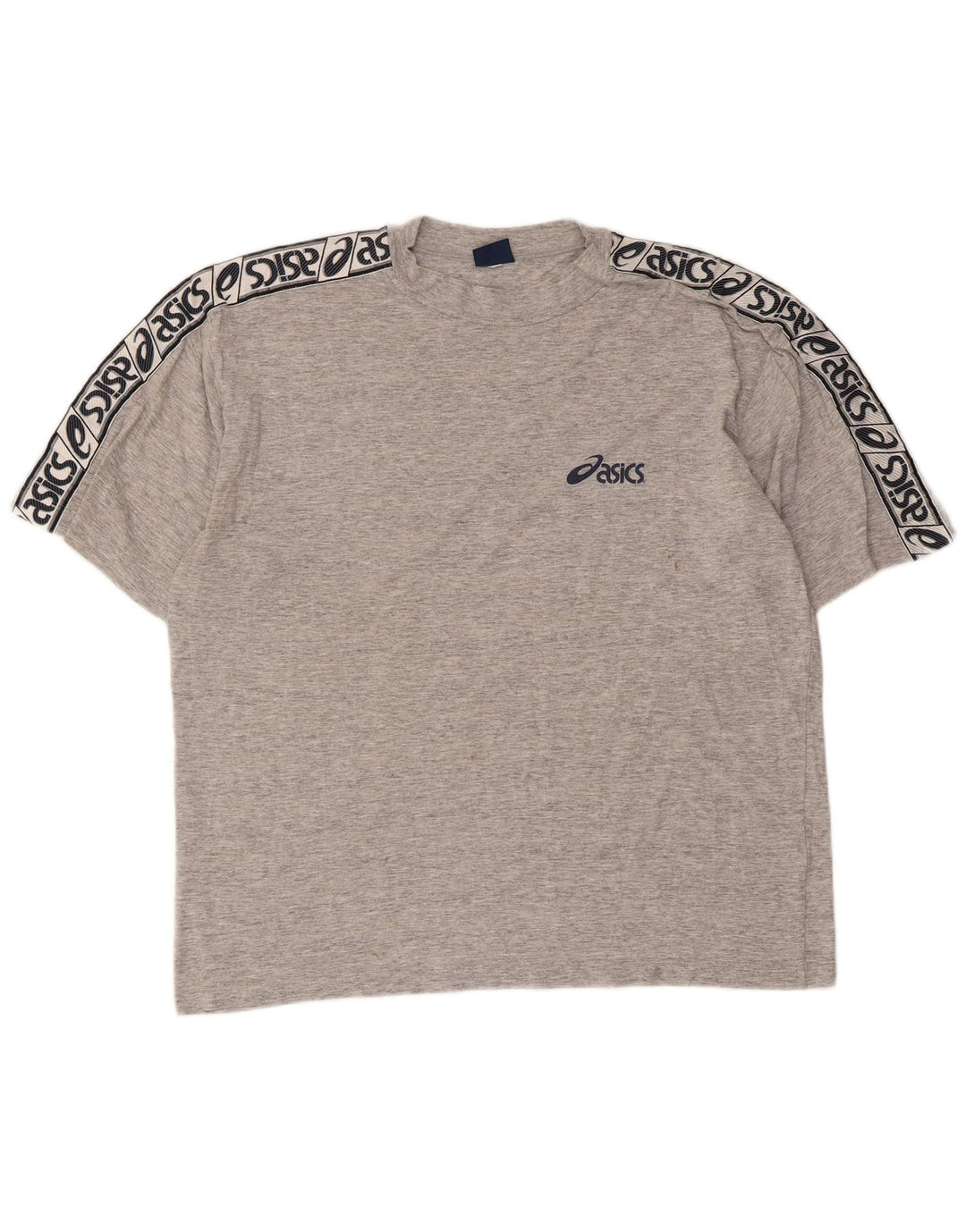 ASICS Herren-T-Shirt mit Grafik, groß, grau gefleckte Baumwolle