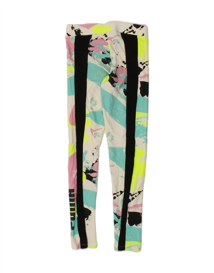 PUMA Womens Abstract Pattern Graphic Leggings UK 10 Small Multicoloured Vintage Puma and Second-Hand Puma from Messina Hembry 