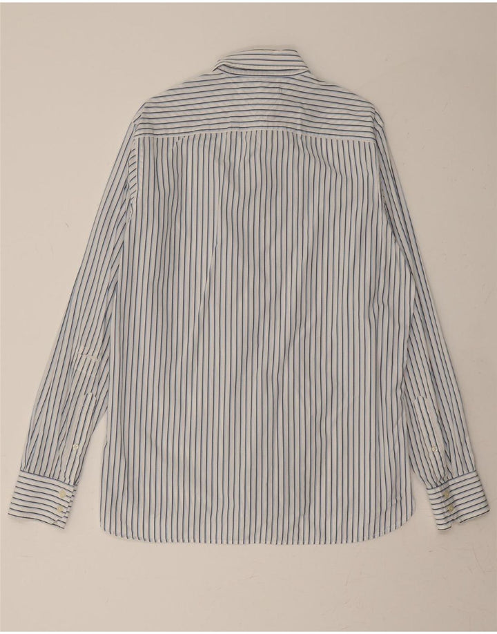 TOMMY HILFIGER Mens Shirt Medium Blue Striped Cotton Vintage Tommy Hilfiger and Second-Hand Tommy Hilfiger from Messina Hembry 