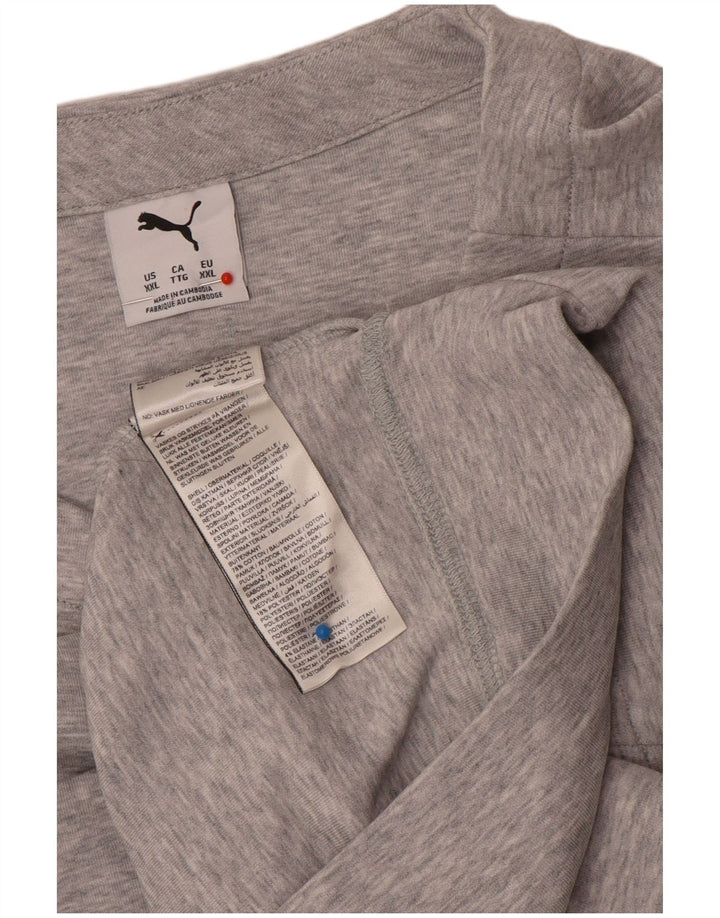 Puma Herren Top Langarm 2XL Grau Baumwolle