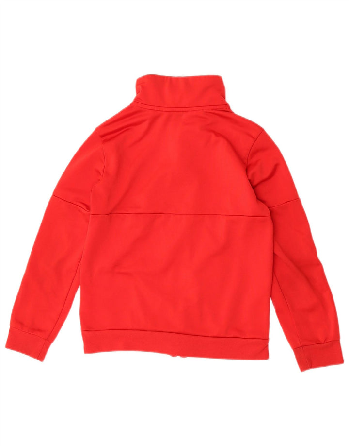 Adidas Jungen-Trainingsanzug-Top-Jacke, 9–10 Jahre, rotes Polyester