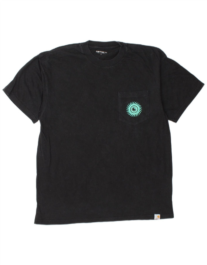 CARHARTT Herren-T-Shirt mit Grafik, groß, aus schwarzer Baumwolle