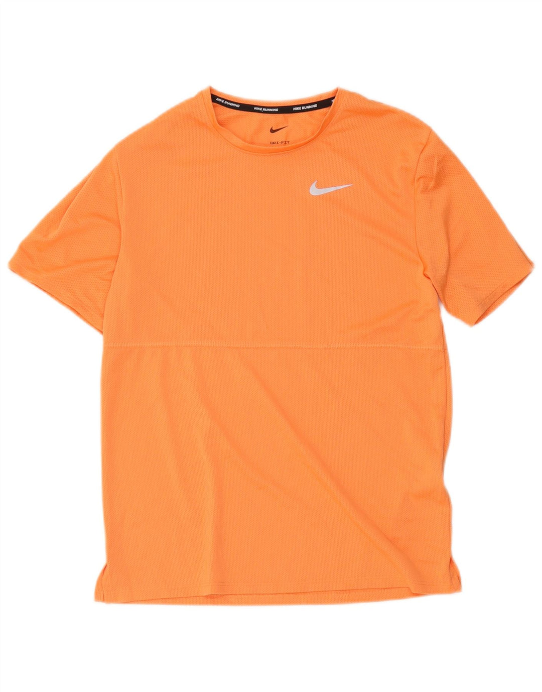 Nike Damen Dri Fit T-Shirt Top UK 10 Small Orange Polyester