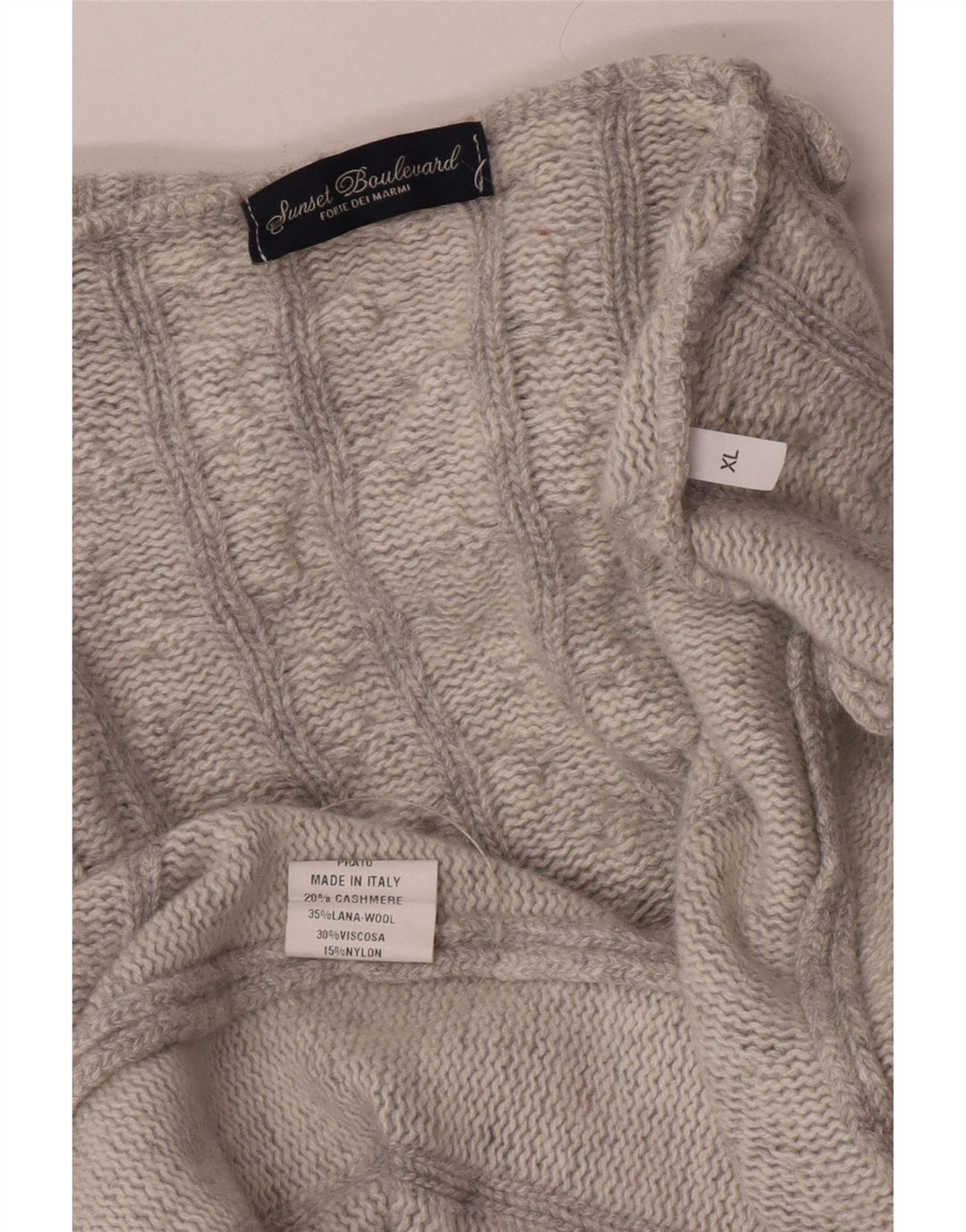 Vintage Damen Rollkragenpullover Pullover UK 18 XL Graue Wolle
