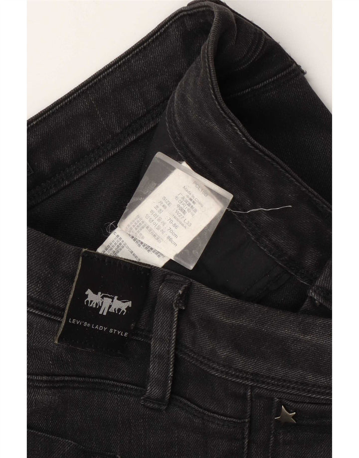 Levi's Damen-Jeans mit niedriger Taille, schmal, W27, L27, graue Baumwolle