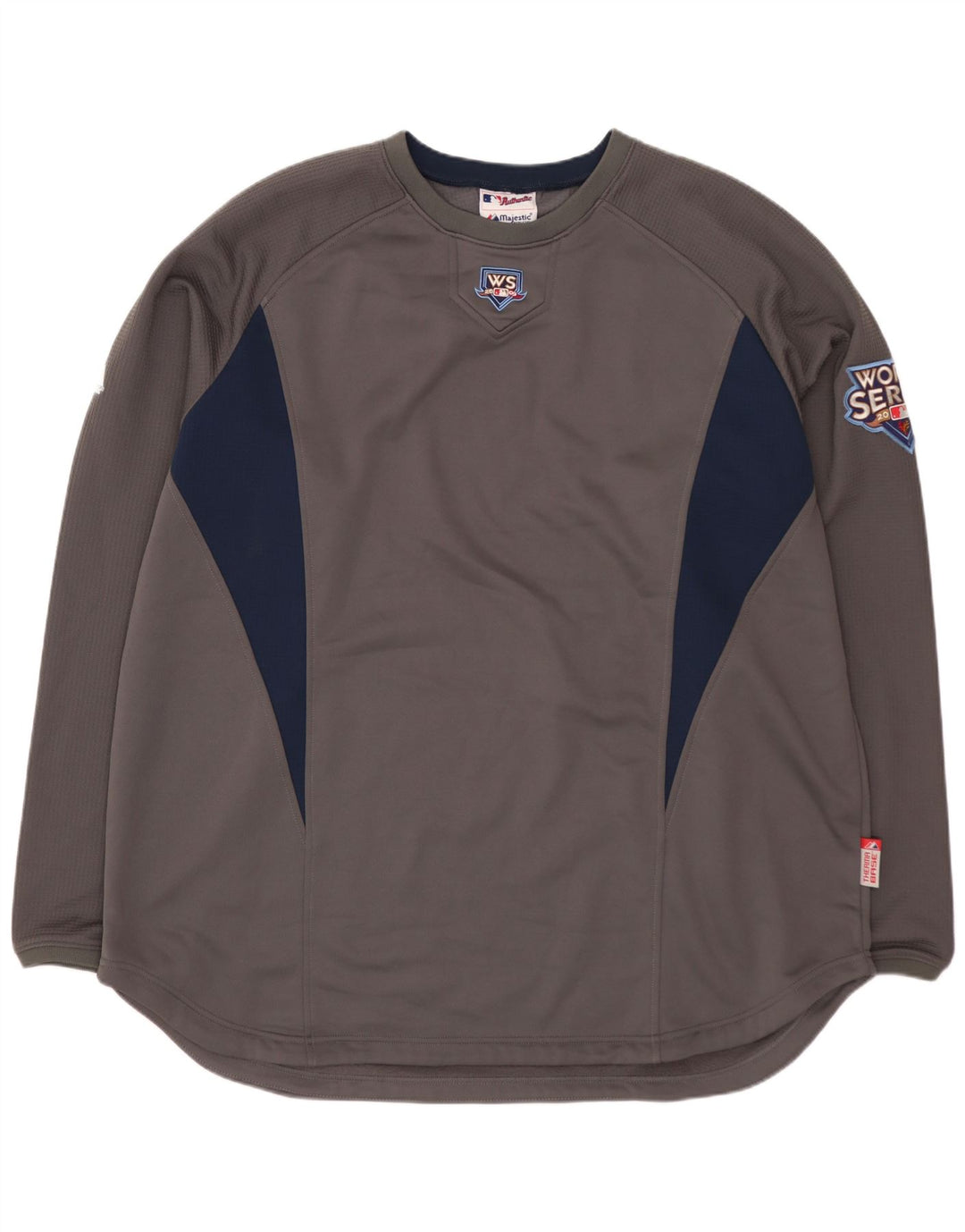 MAJESTIC Herren Wilson Graphic Top Langarm XL Grau Colourblock Polyester