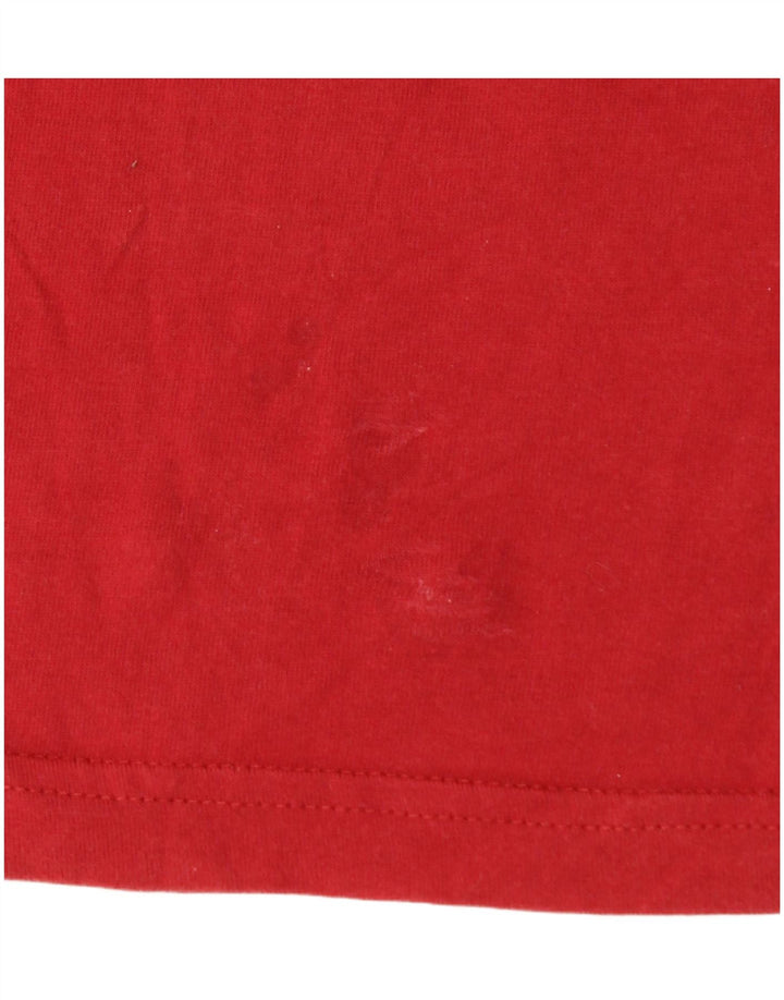 REEBOK Herren-T-Shirt mit Grafik, Größe S, rote Baumwolle