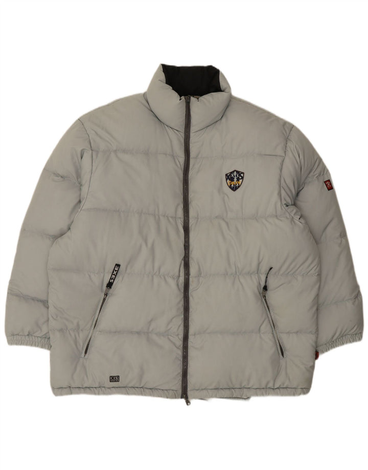 XS Exes Herren Wattierte Jacke UK 42 XL Grau Polyester