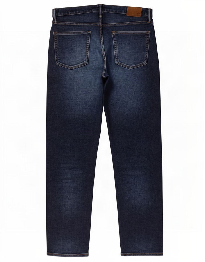 Gap Herren Straight Jeans W33 L32 Blaue Baumwolle