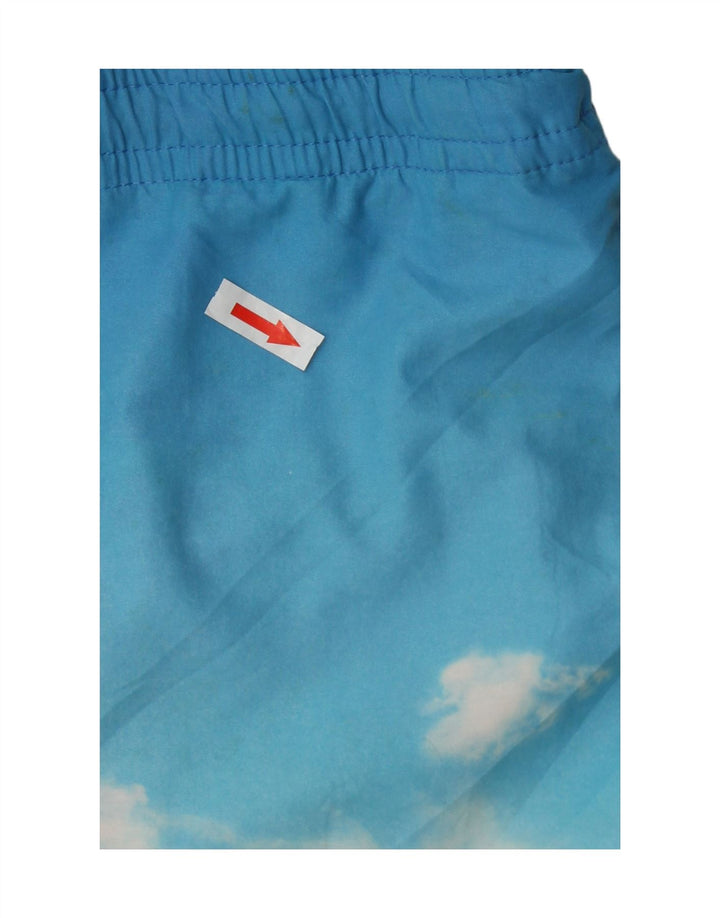 Marks & Spencer Herren-Badeshorts mit Grafik, XL, Blau, Polyamid, Strand