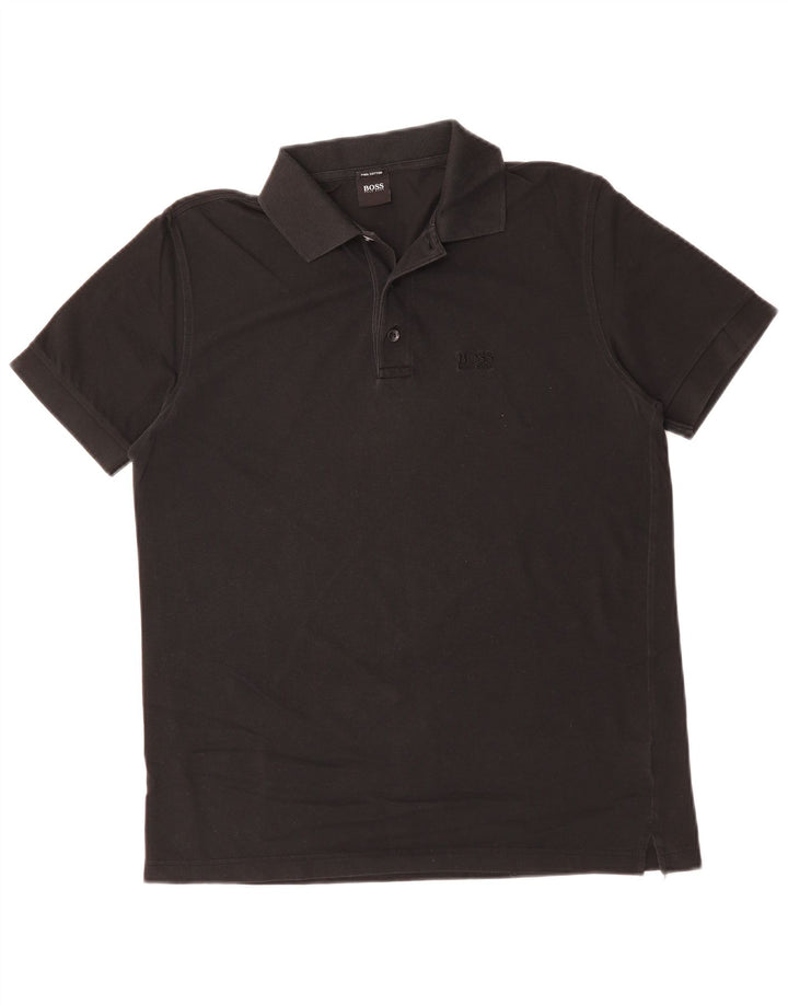 Hugo Boss Herren Poloshirt Mittelschwarze Baumwolle