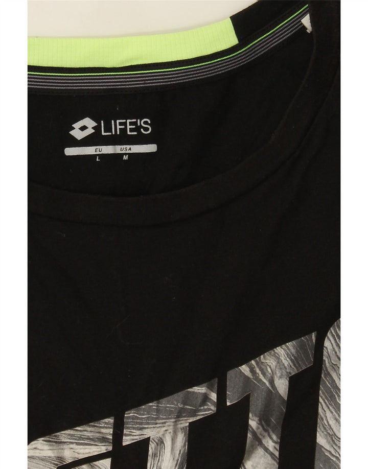 Lotto Herren Life's Graphic Vest Top Medium Schwarz