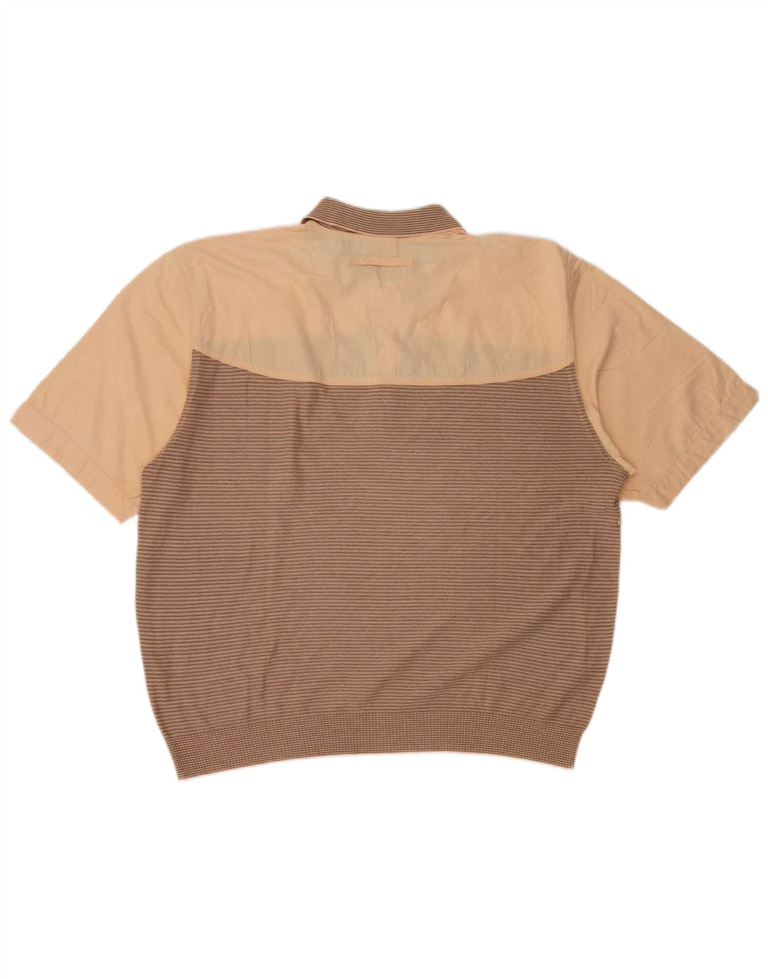 Donny & Max Herren-Poloshirt XL, braun gestreift, Baumwolle