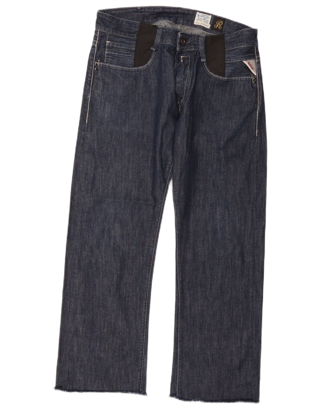 Replay Herren Straight Jeans W34 L28 Marineblau