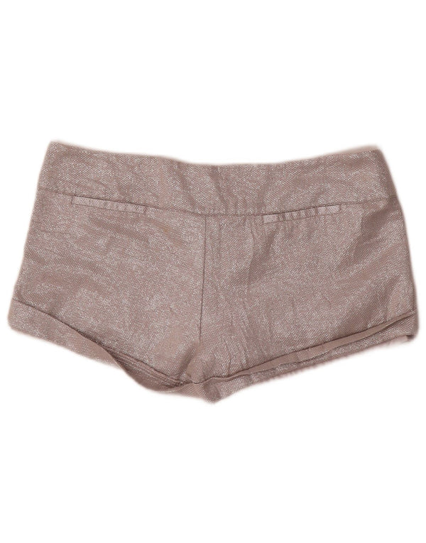 Zara Damen Trafaluc Hot Pants EU 40 Medium W30 Silber Baumwolle