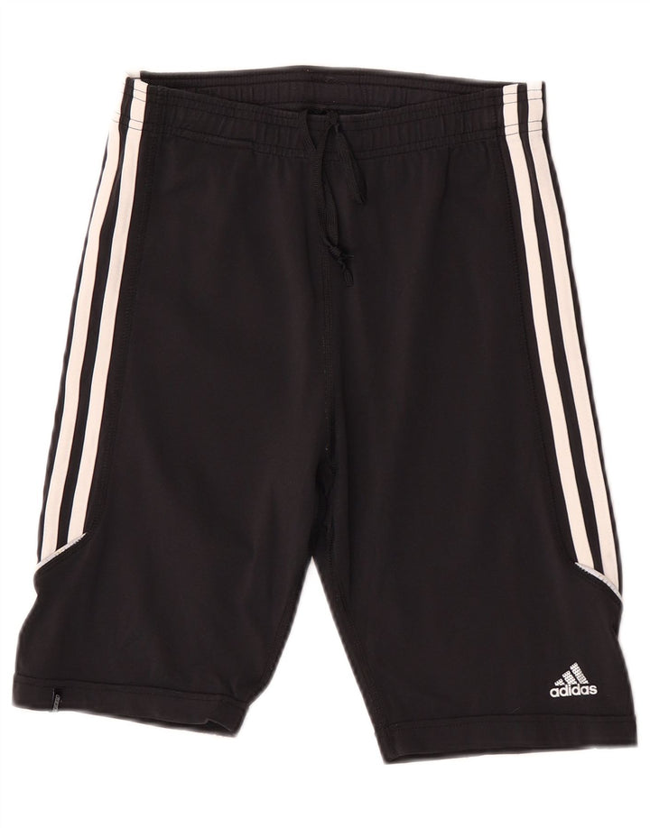 Adidas Damen Sportshorts UK 12 Medium Schwarz Nylon