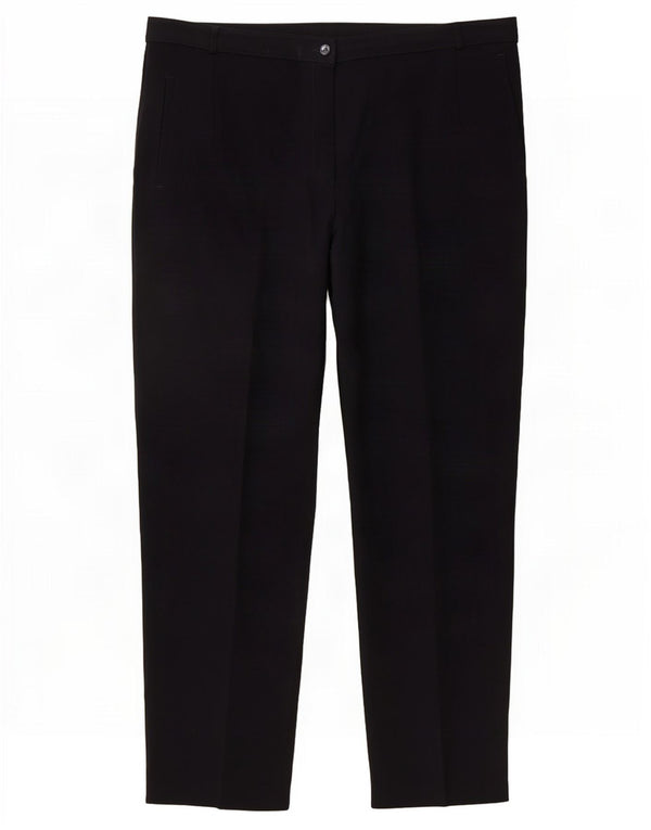 Marks & Spencer Damen-Hose mit hoher Taille, kurz geschnitten, UK 20, 2XL, W38, L26, Marineblau B