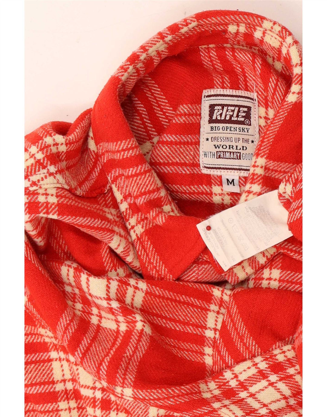 Rifle Herren-Overshirt-Hemd, mittelrot, kariert, Acryl