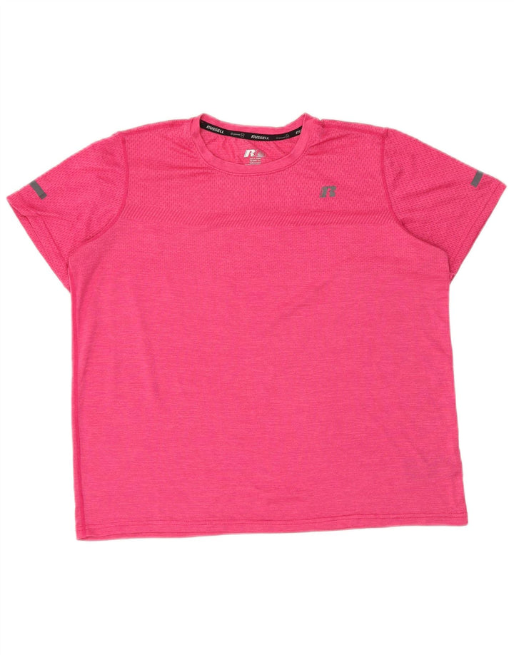 Russell Athletic Husky-T-Shirt-Oberteil für Mädchen, 14–15 Jahre, XL, rosa Nylon