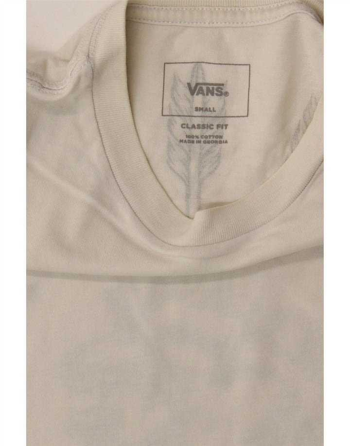 Vans Herren-T-Shirt mit klassischer Passform, Grafik, Größe S, weiße Baumwolle