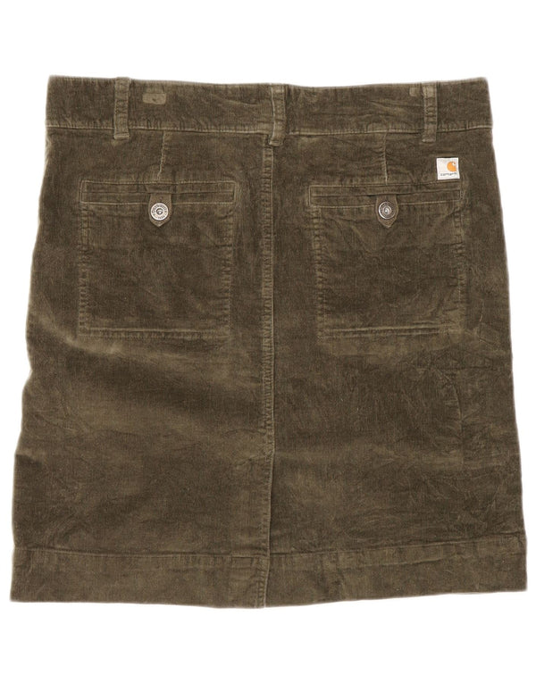 Carhartt Damen Cordrock US 8 Medium W32 Khaki Baumwolle