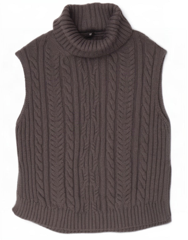 Marks & Spencer Damen-Tanktop in Übergröße, Gr. 10, Größe S, Grau, Acryl