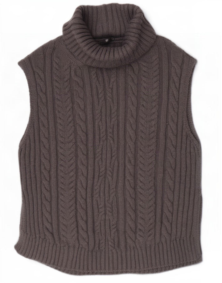 Marks & Spencer Damen-Tanktop in Übergröße, Gr. 10, Größe S, Grau, Acryl