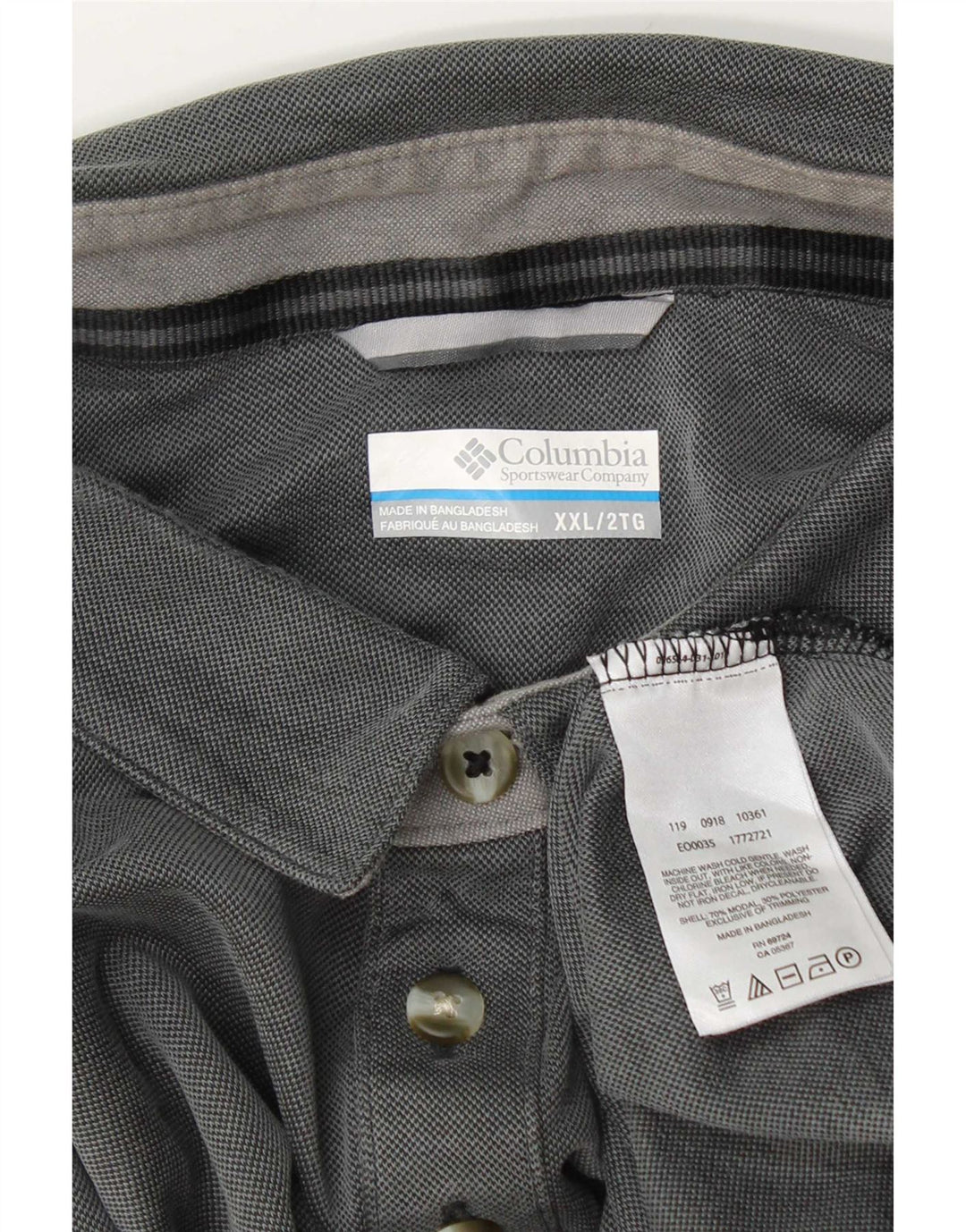 Columbia Herren Poloshirt 2XL Grau Modal