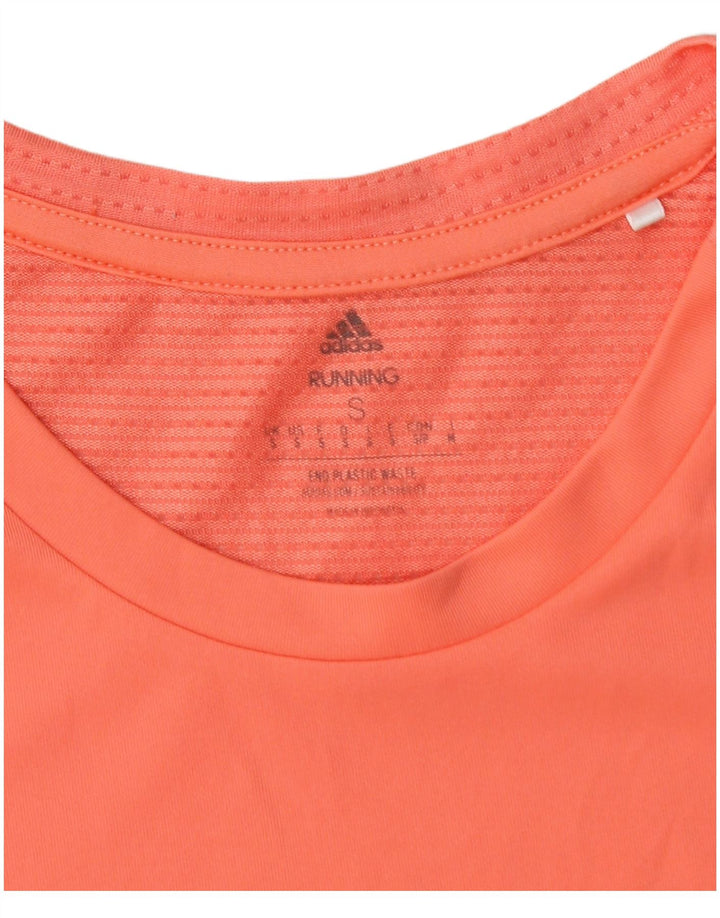 Adidas Herren Lauf-T-Shirt Top Small Orange Polyester