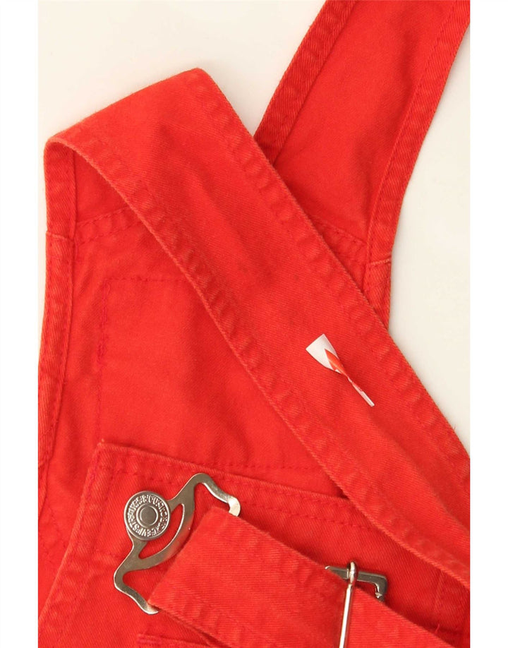Levi's Damen-Latzhose, Denim-Shorts, Größe L, W36, rote Baumwolle