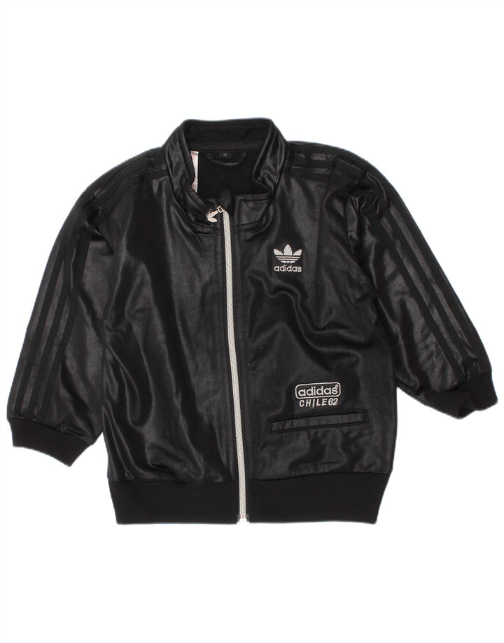 Adidas Baby-Jungen-Trainingsanzug-Top-Jacke, 18–24 Monate, schwarzes Polyester