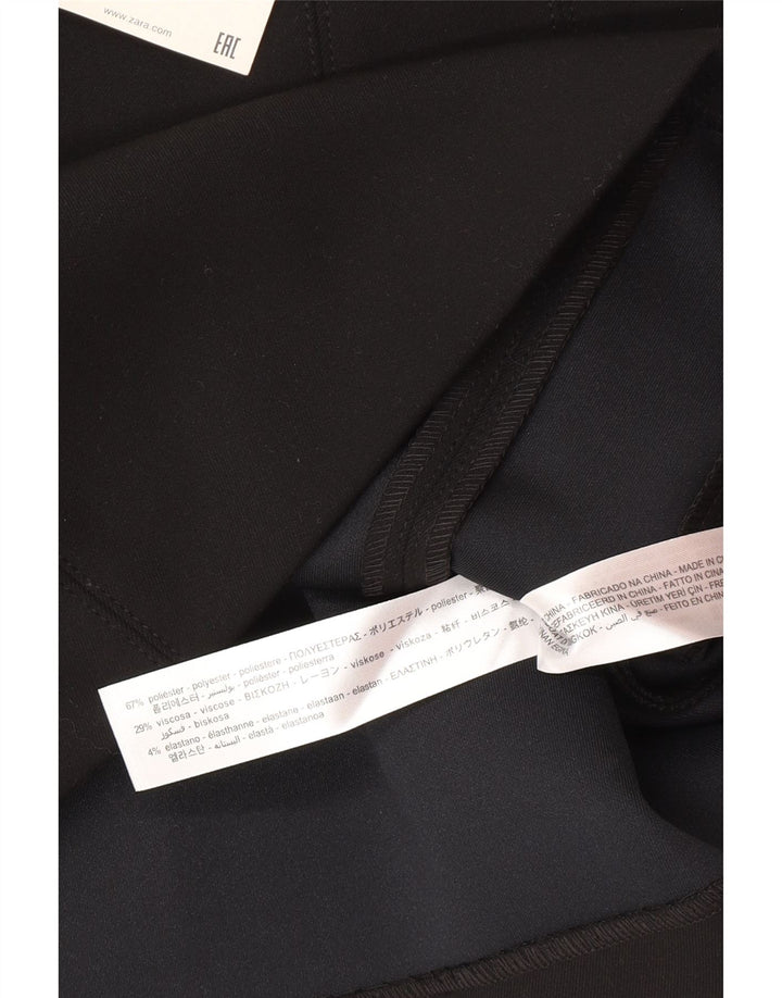Zara Damen Minirock Small W26 Schwarz Polyester