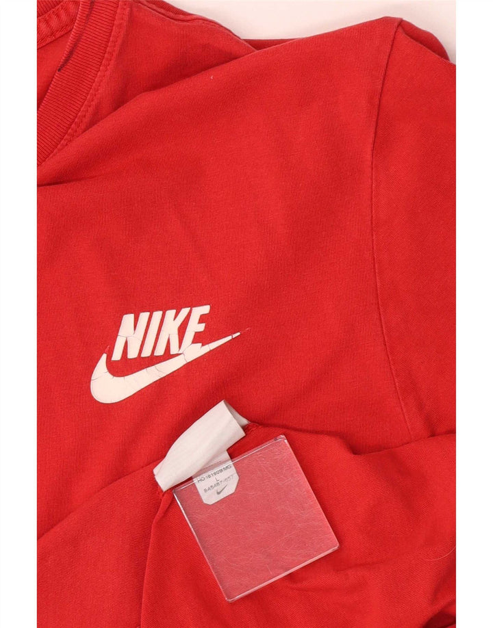 Nike Herren-T-Shirt mit Grafik, Größe L, aus roter Baumwolle