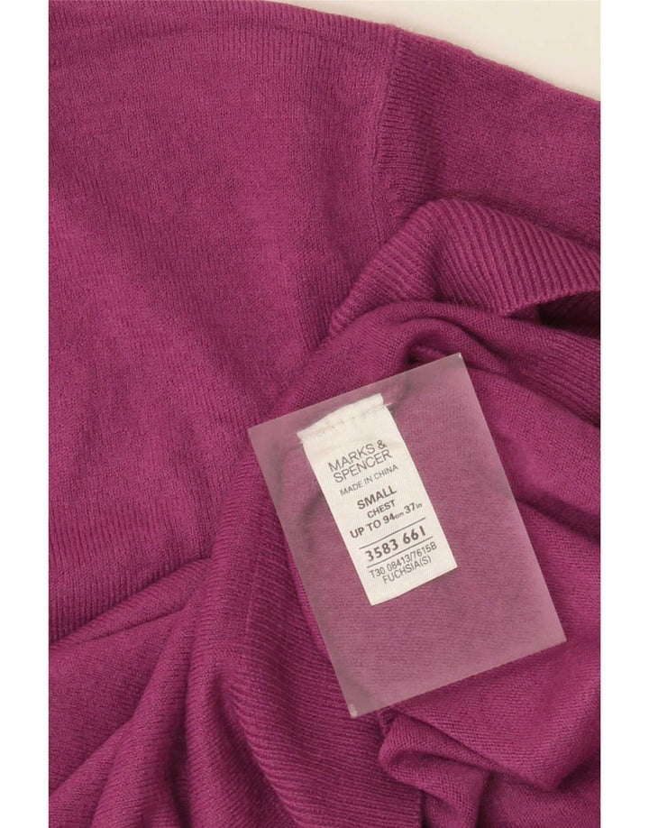 Marks & Spencer Herren-Pullover mit V-Ausschnitt, klein, kastanienbraunes Acryl