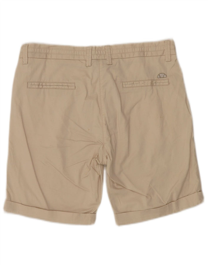 ELLESSE Damen Chinoshorts IT 42 Medium W30 Beige Baumwolle